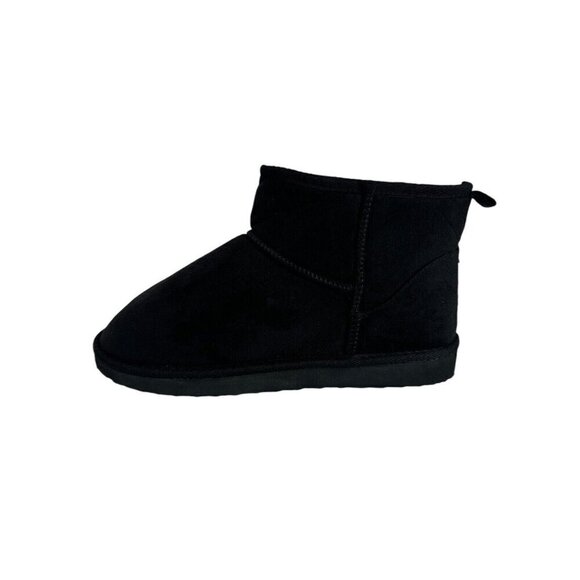 MIA NWOB Women's 11M Syndee Black Pull On Ankle Boot Bootie Faux Suede - Picture 1 of 13